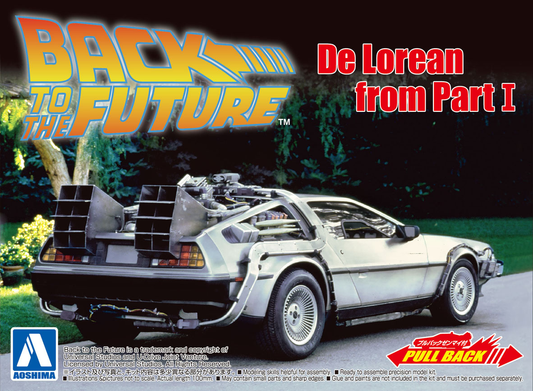 Back to the Future pull-back DeLorean 1:43 scale plastic model kit - MEGA POP COMICS