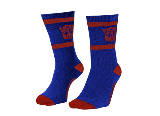 Hasbro Transformers Autobots Symbol Blue and Red Crew Socks - MEGA POP COMICS