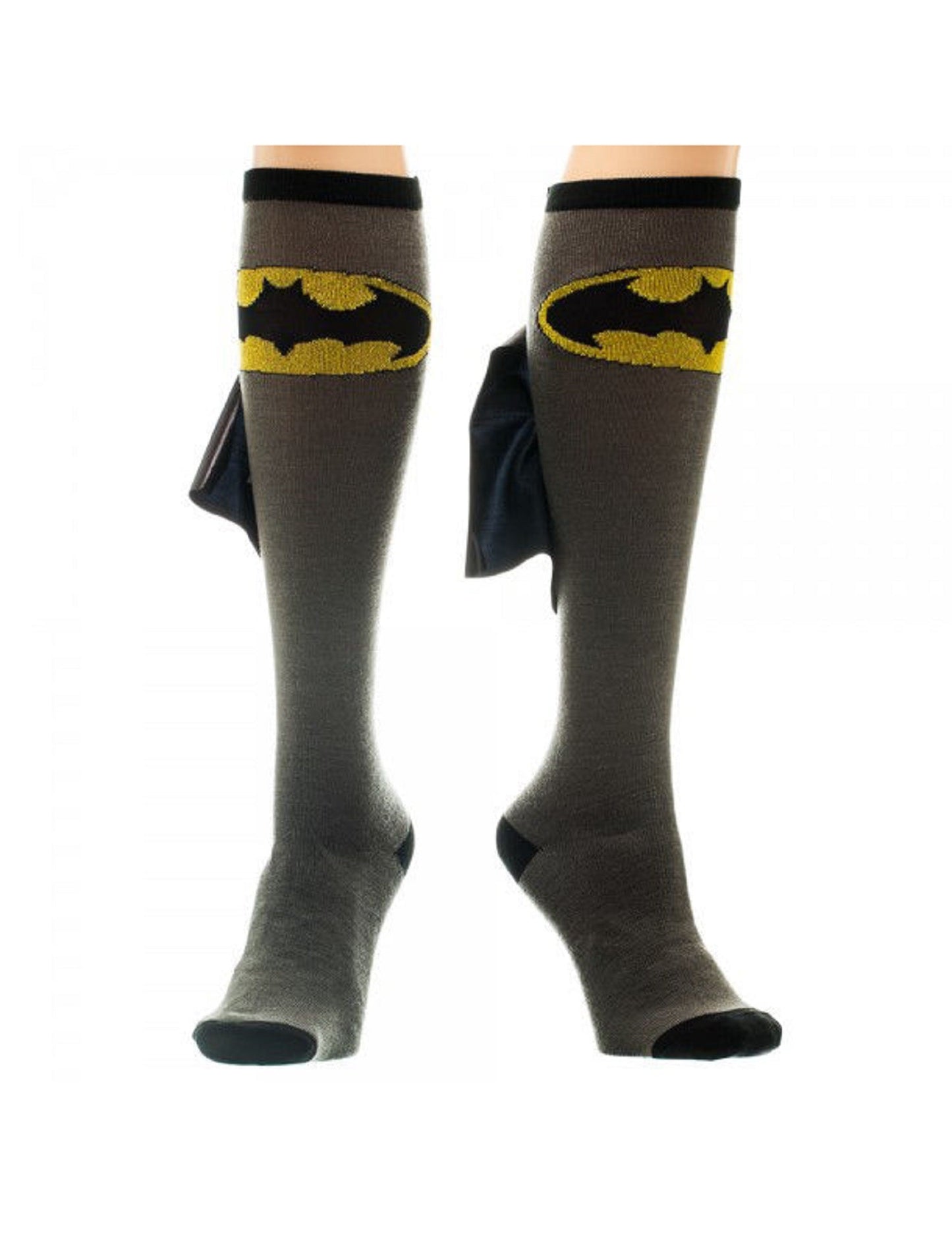 Batman Logo Symbol DC Comics Knee High Socks With Cape - MEGA POP COMICS