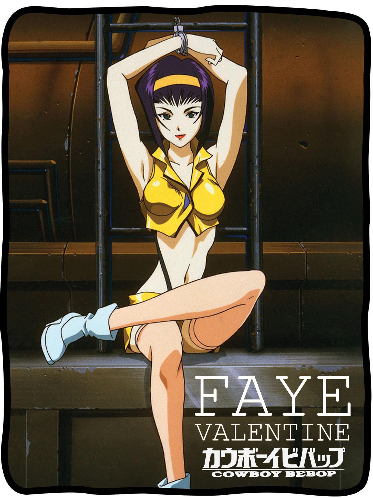 Cowboy Bebop Faye Valentine Cuffed Fleece Throw Soft Lightweight Blanket 45x60 Inches - MEGA POP COMICS