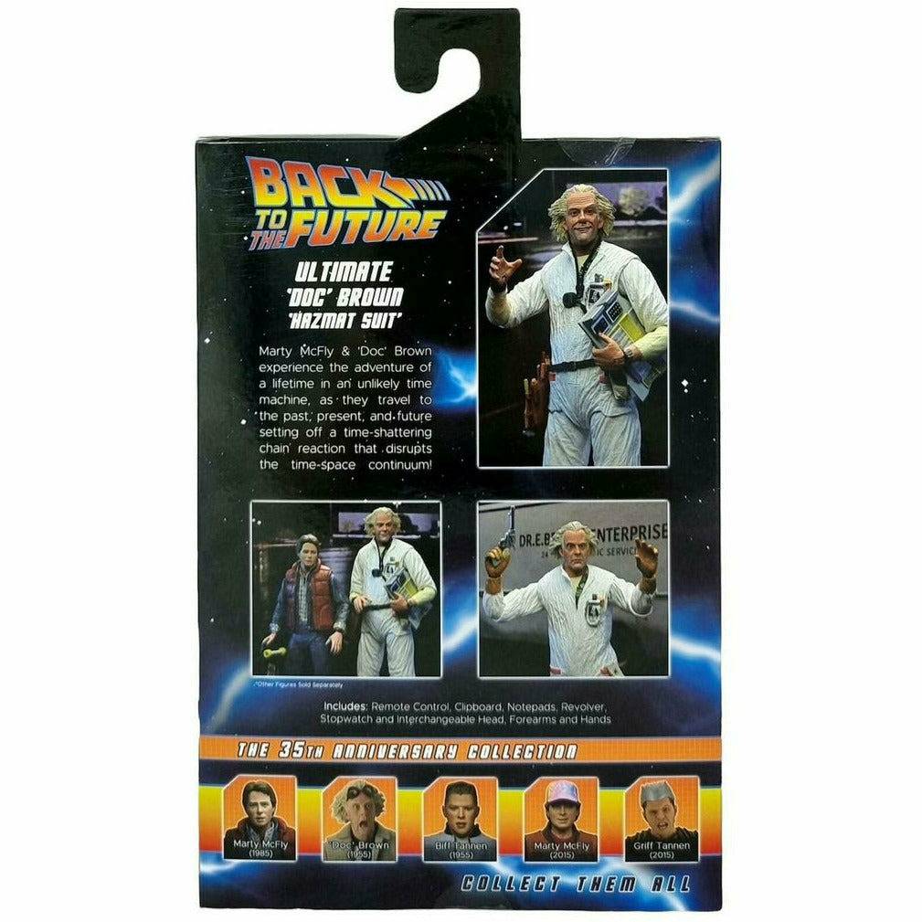 NECA Back to the Future 7" Scale Action Figure - Ultimate Doc Brown (1985 "Hazmat Suit") - MEGA POP COMICS