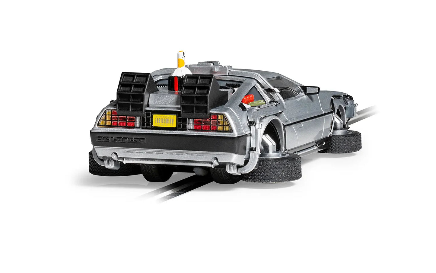 Scalextric Back to the Future Part II 1:32 scale Flying DeLorean Time Machine Slot Car - MEGA POP COMICS