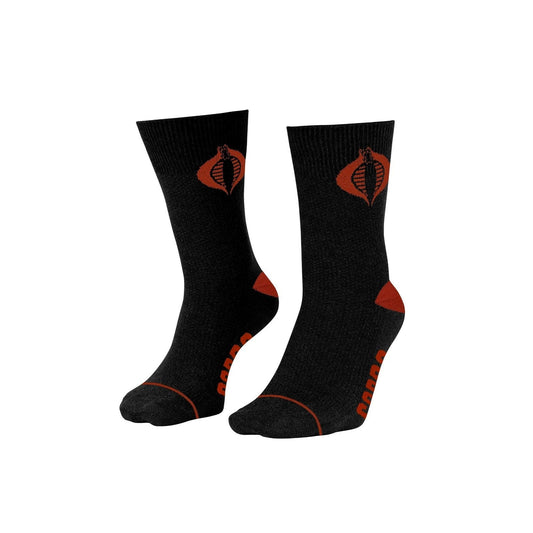 Hasbro G.I. Joe Cobra Symbol Black and Red Crew Socks - MEGA POP COMICS