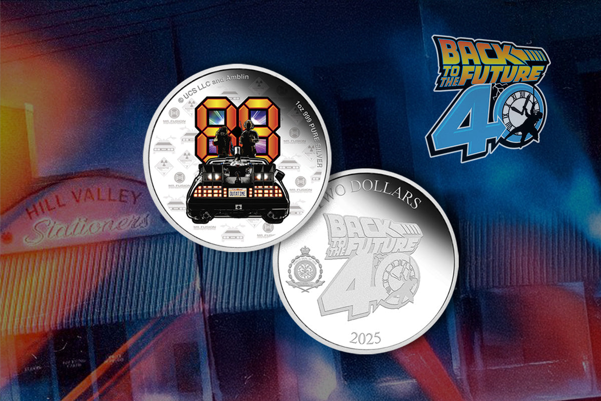 Back to the Future 40th Anniversary 2025 Limited Edition 1oz Silver Proof Coin - MEGA POP COMICS