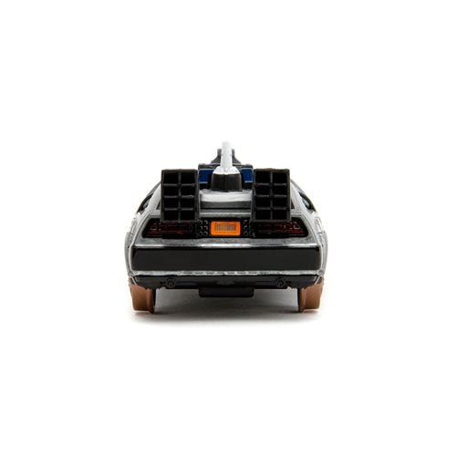 Back to the Future Part III die-cast 1:32 scale "Hollywood Rides" DeLorean Time Machine (railroad) - MEGA POP COMICS