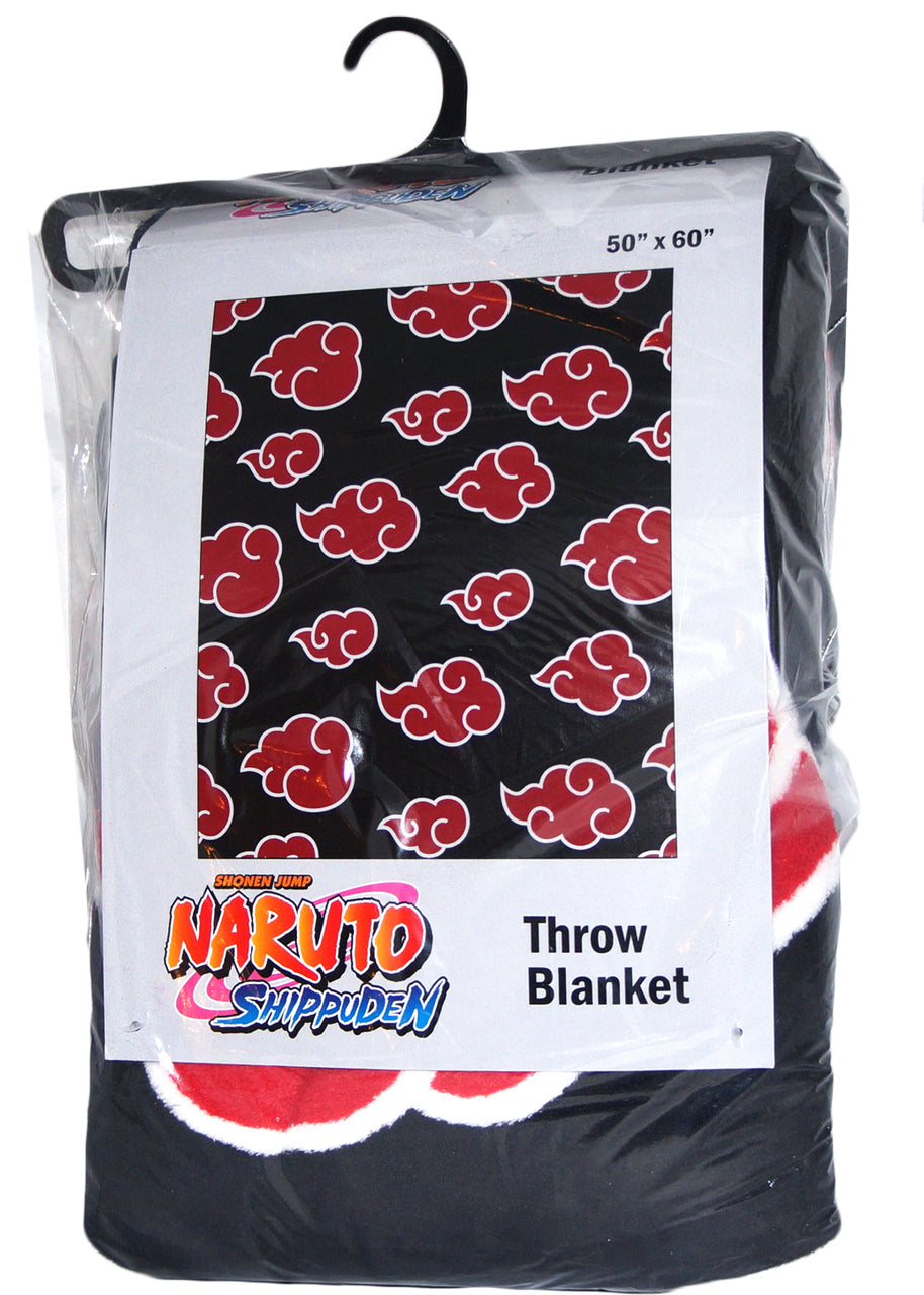 Naruto Shippuden Anti Leaf Clouds Akatsuki Throw Blanket 50in By 60in - MEGA POP COMICS