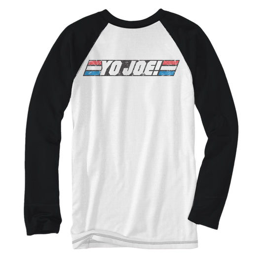 G.I.Joe Logo 80's Yo Joe! Baseball Raglan Style Adult T-Shirt - MEGA POP COMICS