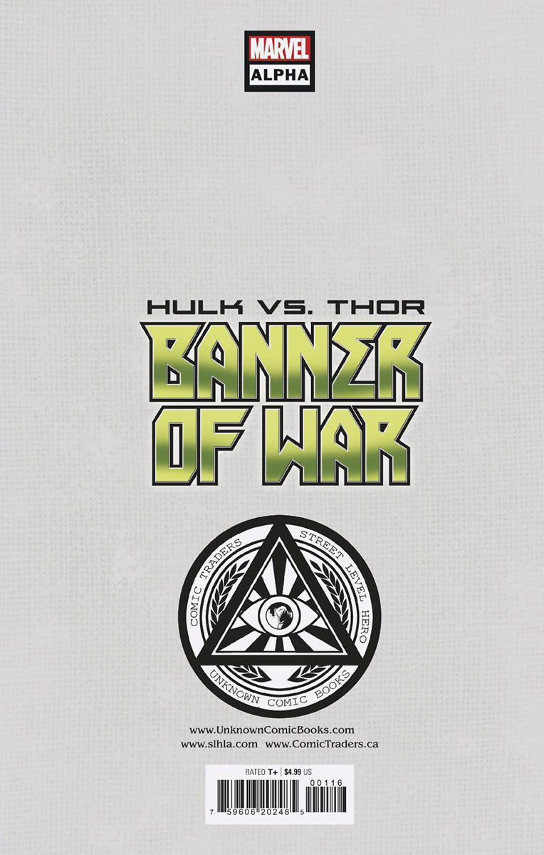 Hulk Vs. Thor: Banner Of War Alpha 1 Unknown Comics Tyler Kirkham Exclusive Virgin Var (05/04/2022) (05/11/2022) - MEGA POP COMICS