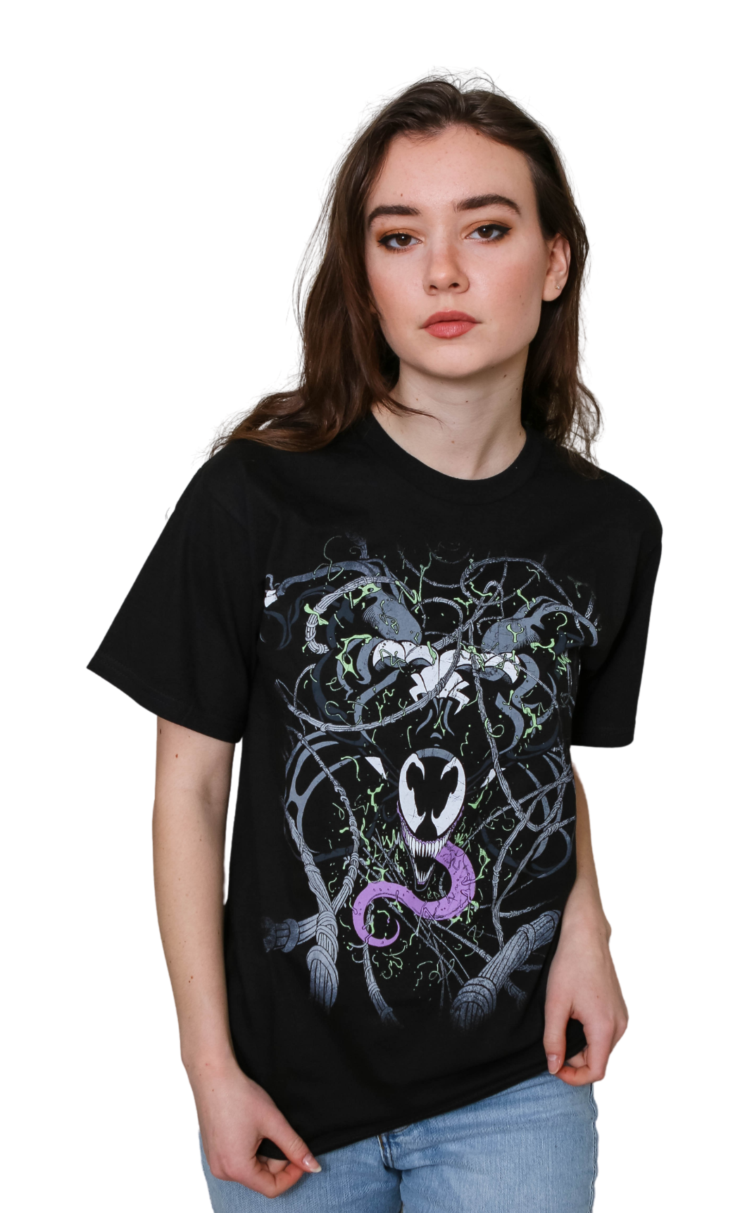 Venom Webs Spider-Man Marvel Comics Adult T-Shirt - MEGA POP COMICS