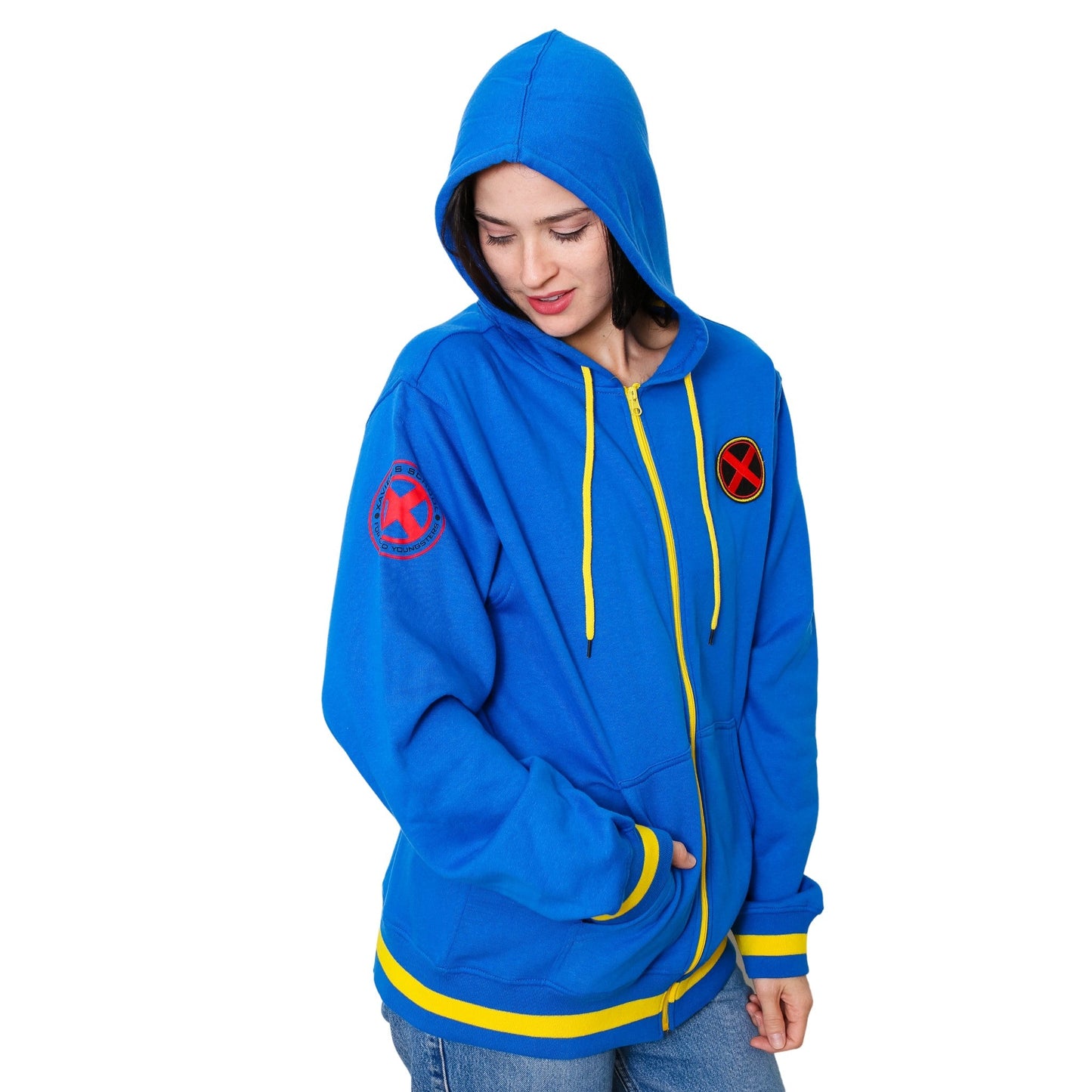 X-Men Xavier Institute Marvel Adult Zip Up Hoodie - MEGA POP COMICS