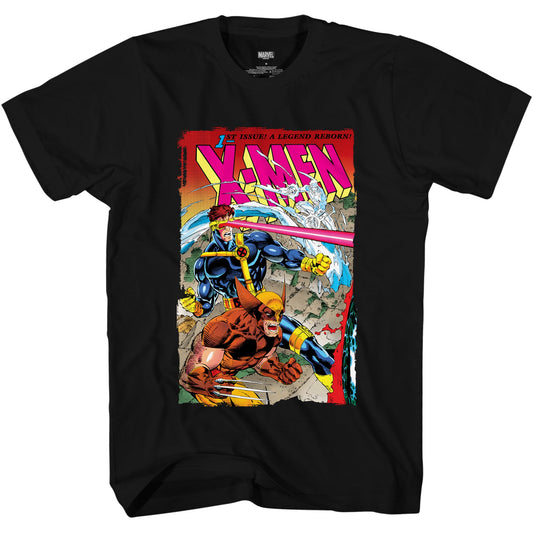 Marvel Comics X-Men 1st Issue Wolverine, Cyclops, and Ice Man Adult T-Shirt - MEGA POP COMICS