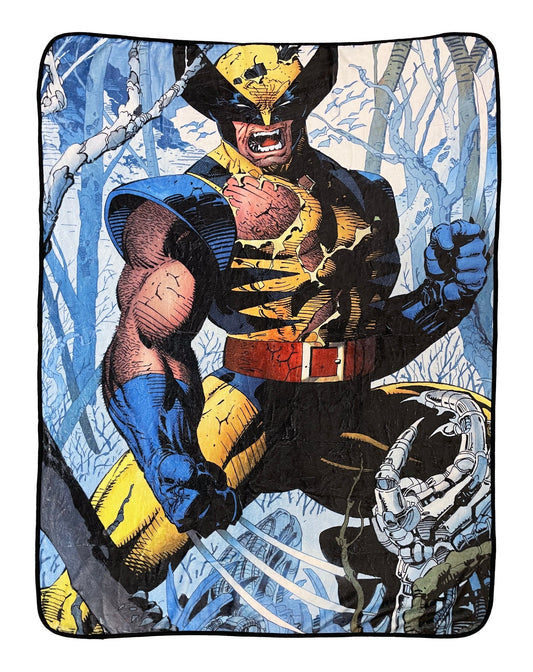 Marvel Wolverine Cover Jim Lee Fleece Throw Blanket - MEGA POP COMICS