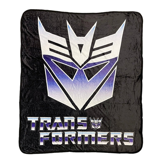 Hasbro Transformers Decepticon Symbol 80's Cartoon Fleece Throw Blanket - MEGA POP COMICS