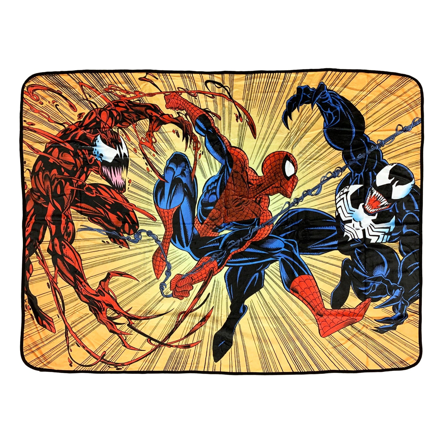 Spider-Man Maximum Carnage And Venom Marvel Fleece Throw Blanket 45in. By 60in. - MEGA POP COMICS