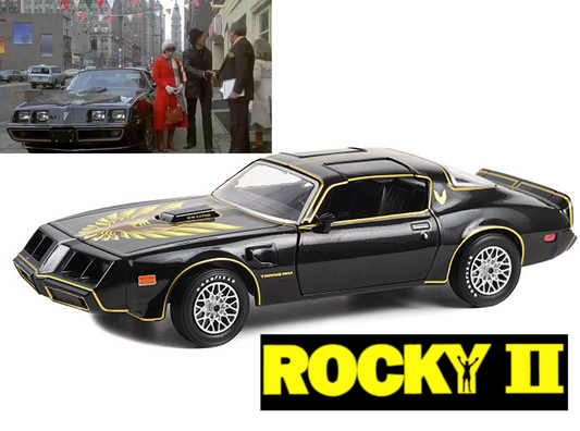 Rocky II 1979 Pontiac Firebird Trans Am Black with Hood Phoenix - MEGA POP COMICS