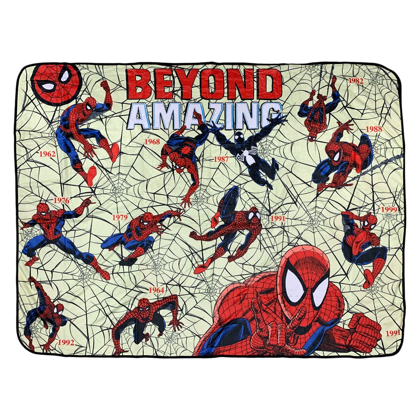 Spider-Man Beyond Amazing 60th Marvel Flannel Throw Super Soft Fleece Blanket 45x60in - MEGA POP COMICS
