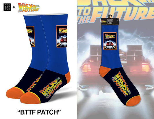 Back to the Future "Patch" Men's Crew Sideways Socks (Size 8-12) - MEGA POP COMICS 