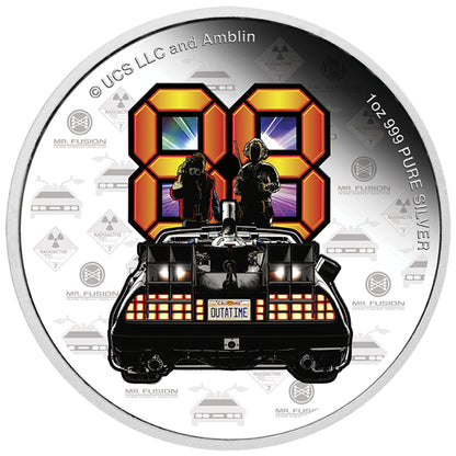 Back to the Future 40th Anniversary 2025 Limited Edition 1oz Silver Proof Coin - MEGA POP COMICS 