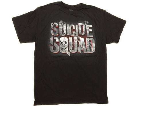 Suicide Squad Logo Smoke Holes DC Comics Adult T-Shirt - MEGA POP COMICS 