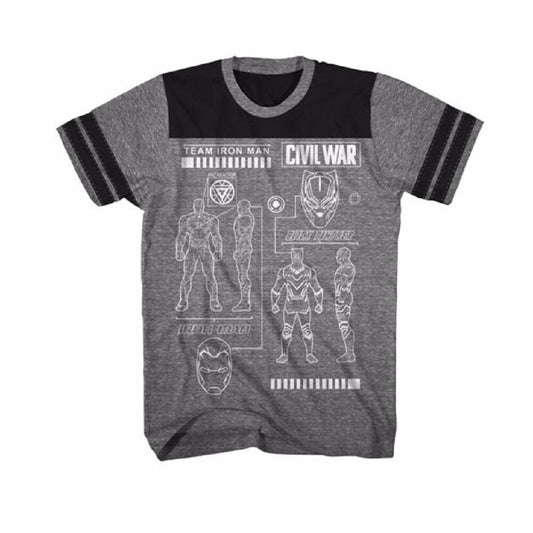Iron Man Team Scheme Marvel Adult T-Shirt - MEGA POP COMICS 