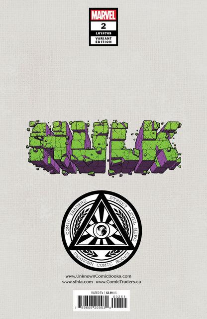 Hulk #2 Unknown Comics Stephen Segovia Exclusive Var (12/15/2021) - MEGA POP COMICS 