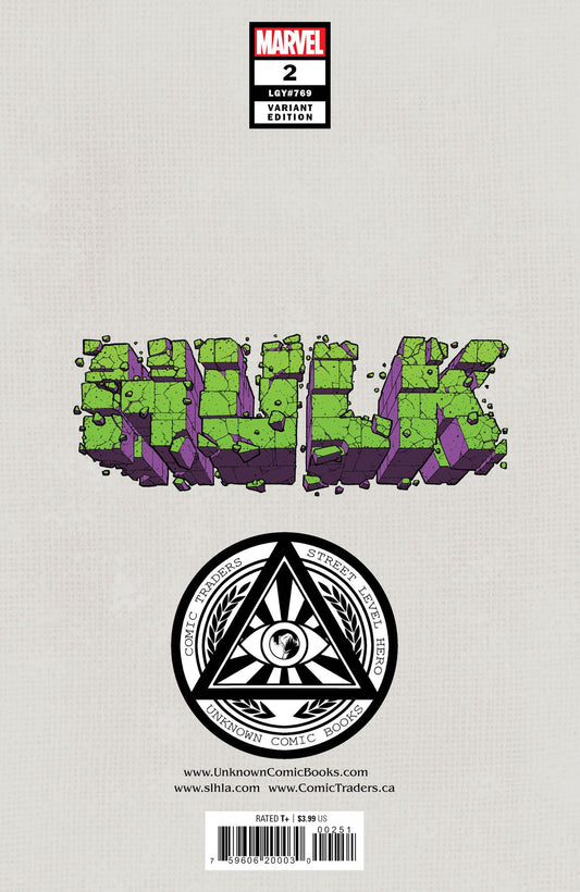 Hulk #2 Unknown Comics Stephen Segovia Exclusive Var (12/15/2021) - MEGA POP COMICS 