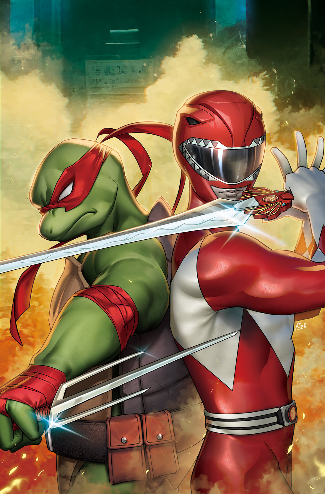 MMPR TMNT II #2 R1C0 UNKNOWN COMICS EXCLUSIVE VIRGIN VAR (01/25/2023) - MEGA POP COMICS 