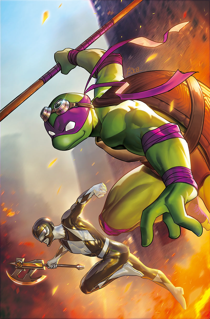 MMPR TMNT II #4 R1C0 UNKNOWN COMICS EXCLUSIVE VIRGIN VAR (03/29/2023) - MEGA POP COMICS 