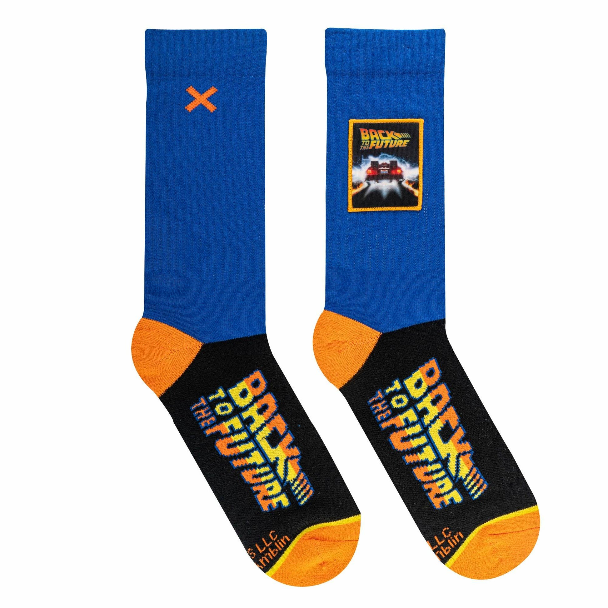 Back to the Future "Patch" Men's Crew Sideways Socks (Size 8-12) - MEGA POP COMICS 