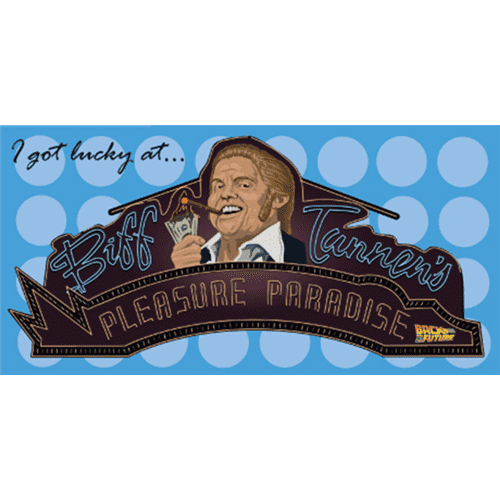 Back to the Future Part II Biff's Pleasure Paradise Beach Towel - MEGA POP COMICS 