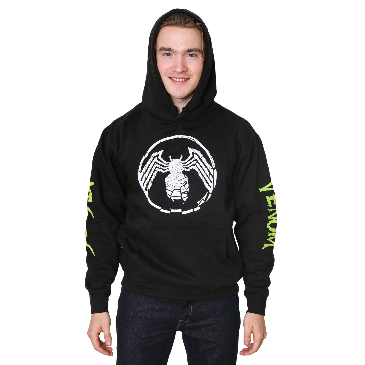 Venom Shatter Symbol With Kanji Marvel Pullover Hoodie - MEGA POP COMICS 