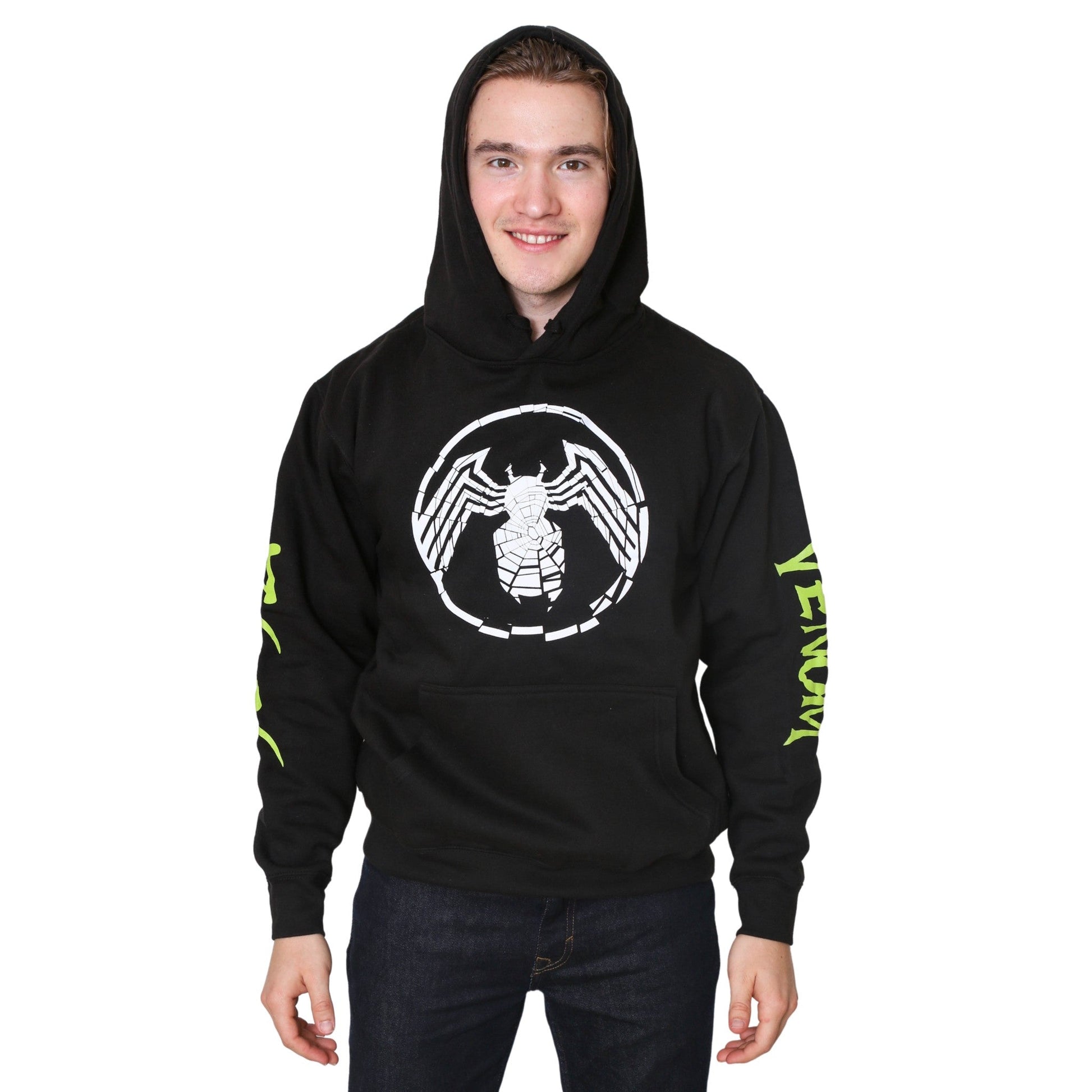 Venom Shatter Symbol With Kanji Marvel Pullover Hoodie - MEGA POP COMICS 