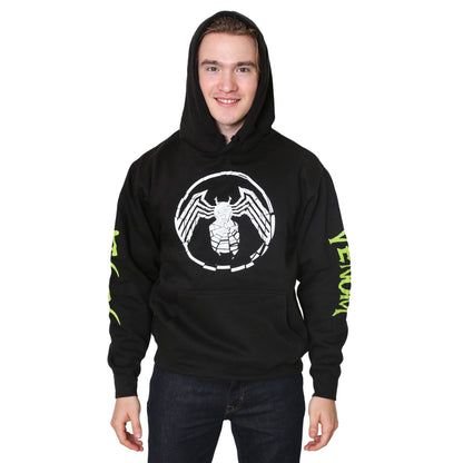Venom Shatter Symbol With Kanji Marvel Pullover Hoodie - MEGA POP COMICS 