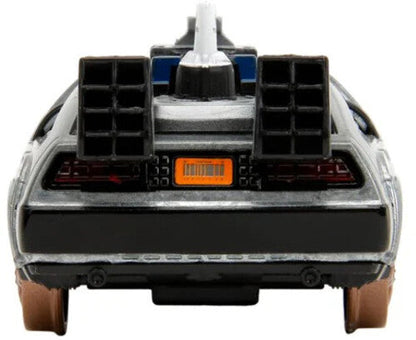 Back to the Future Part III die-cast 1:32 scale "Hollywood Rides" DeLorean Time Machine (railroad) - MEGA POP COMICS 