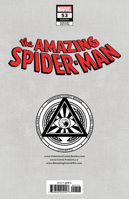 Amazing Spider-Man #53 Unknown Comics Derrick Chew Exclusive Var (07/10/2024) - MEGA POP COMICS 