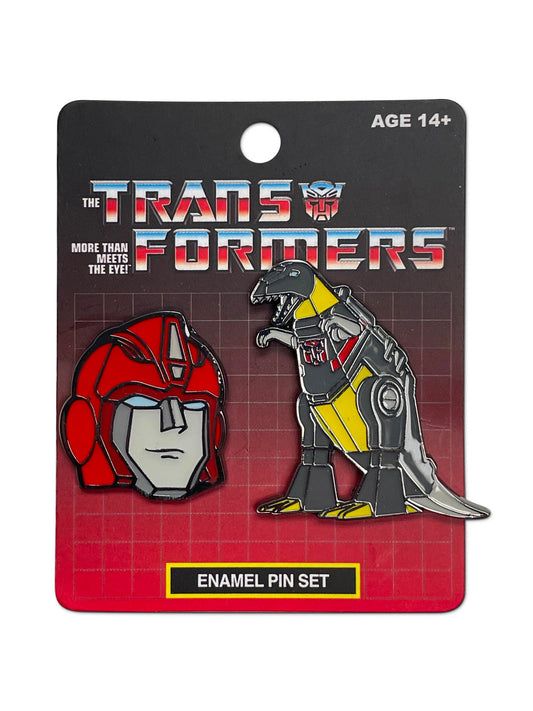 Transformers Autobots Hot Rod And Grimlock 2 Pack Enamel Pin Set - MEGA POP COMICS 