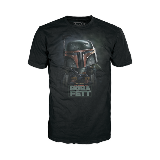 Funko Boxed Tee: Star Wars Book Of Boba Fett - Boba Fett On Throne - MEGA POP COMICS 