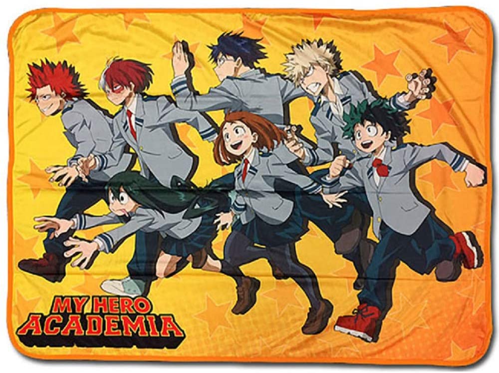 My Hero Academia Group Run Sublimation Throw Blanket 48in. x 60in. - MEGA POP COMICS 