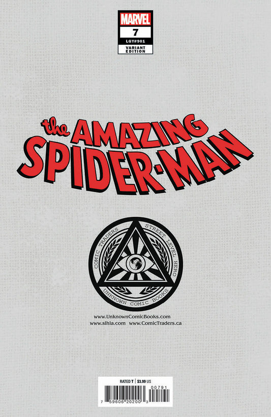 Amazing Spider-Man #7 Unknown Comics Edge Exclusive Virgin Var (08/10/2022) - MEGA POP COMICS 