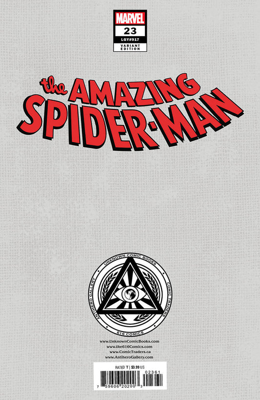 Amazing Spider-Man #23 Unknown Comics David Nakayama Exclusive Virgin Var (04/05/2023) - MEGA POP COMICS 