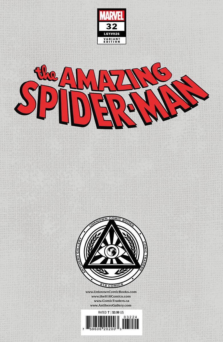 Amazing Spider-Man #32 [G.O.D.S.] Unknown Comics Leirix Exclusive Virgin Var (08/23/2023) - MEGA POP COMICS 