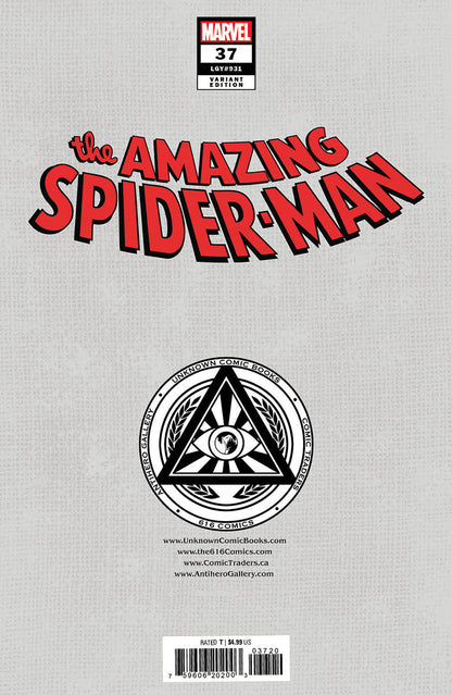 Amazing Spider-Man #37 [Gw] Unknown Comics Nathan Szerdy Exclusive Var (11/08/2023) - MEGA POP COMICS 