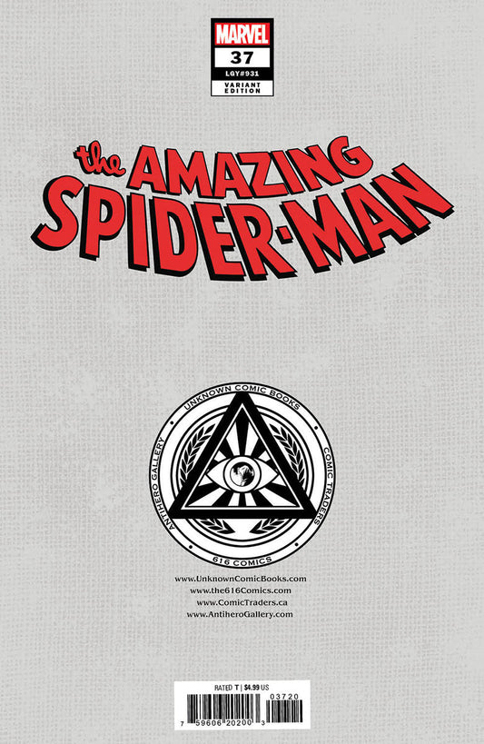 Amazing Spider-Man #37 [Gw] Unknown Comics Nathan Szerdy Exclusive Var (11/08/2023) - MEGA POP COMICS 
