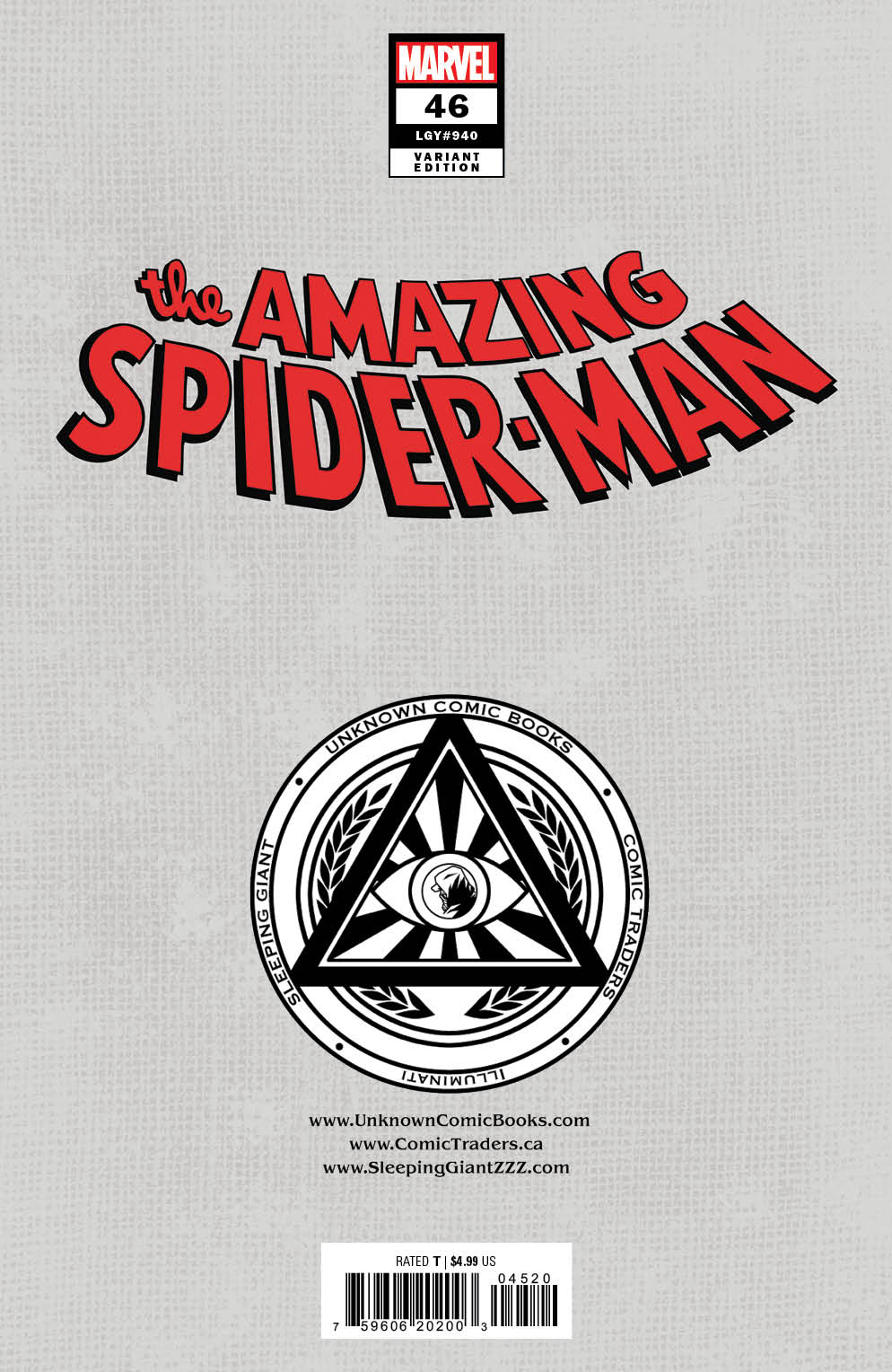 Amazing Spider-Man 46 Unknown Comics Leirix Exclusive Virgin Var [03/27/2024] - MEGA POP COMICS 