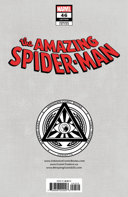 Amazing Spider-Man 46 Unknown Comics Leirix Exclusive Virgin Var [03/27/2024] - MEGA POP COMICS 