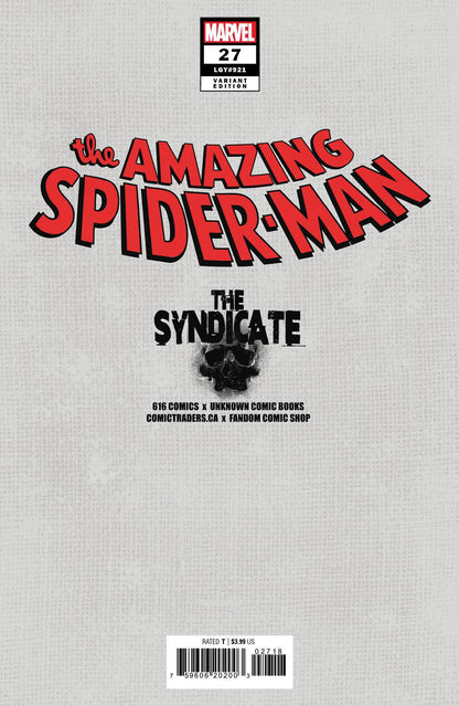 Amazing Spider-Man #27 Tiago Da Silva (616) Exclusive Var (06/28/2023) - MEGA POP COMICS 