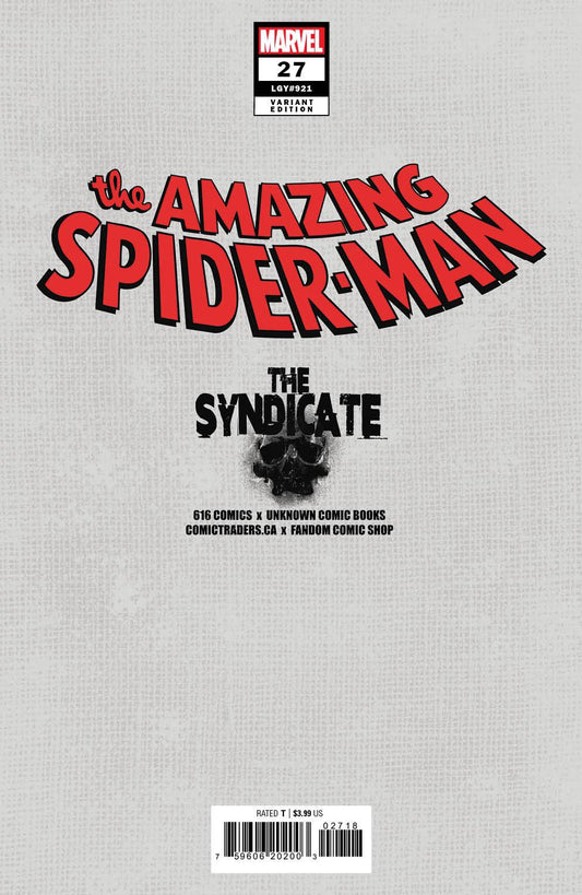 Amazing Spider-Man #27 Tiago Da Silva (616) Exclusive Var (06/28/2023) - MEGA POP COMICS 