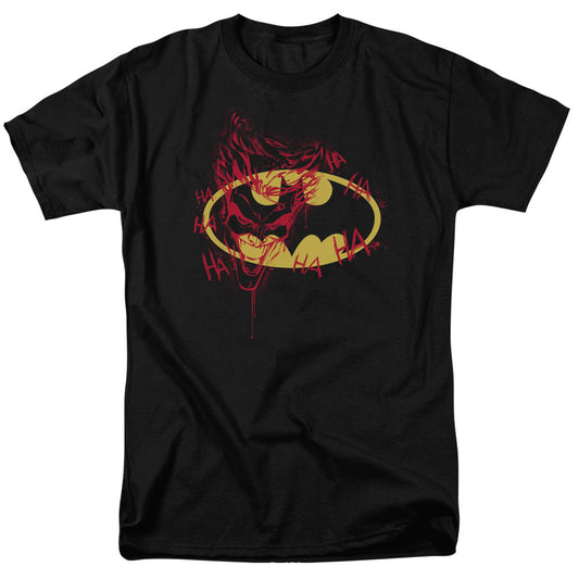 Batman Logo With The Joker Graffiti DC Adult T-Shirt - MEGA POP COMICS 