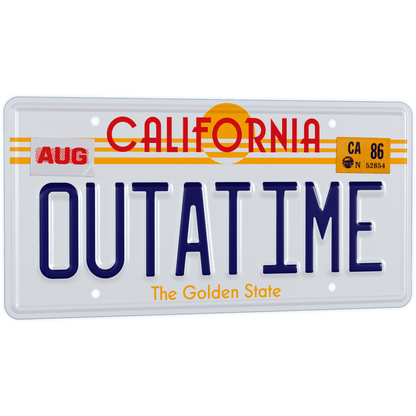 Back to the Future OUTATIME License Plate Replica - MEGA POP COMICS 