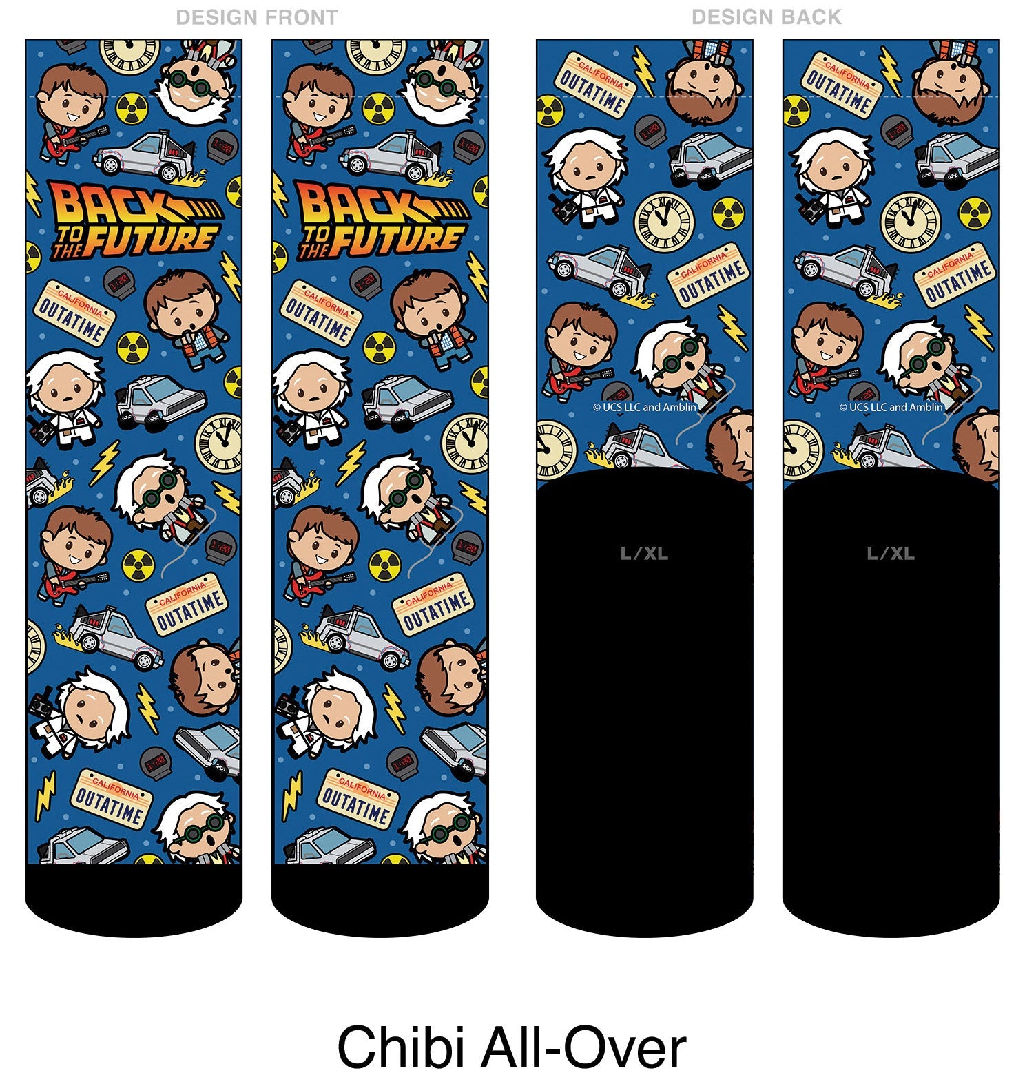 Back to the Future "Chibi All-Over" Unisex Socks - MEGA POP COMICS 